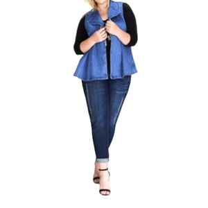 Lane Bryant Open denim vest